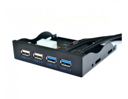 Концентратор USB Voltronic YT-CC-2xUSB3.0+ 2xUSB/09687, Black