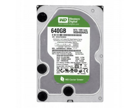 HDD SATA  640GB WD Caviar Green 7200rpm 16MB (WD6400AACS) Refurbished