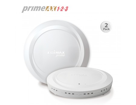 Комплект точок доступу Edimax PrimeAX 1-2-3 пари (2 шт., AX1800, WiFi6, PoE, Ceiling, WPA3, 1xGE, без БЖ)