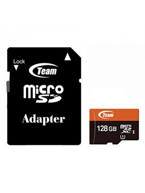 MicroSDXC 128GB UHS-I Class 10 Team + SD-adapter (TUSDX128GUHS03)