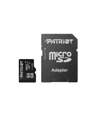 MicroSDXC 64GB UHS-I Class 10 Patriot LX + SD-adapter (PSF64GMCSDXC10)