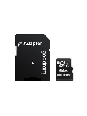 MicroSDXC 64GB UHS-I Class 10 Goodram + SD-adapter (M1AA-0640R12)