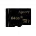 MicroSDXC 64GB UHS-I Class 10 Apacer + SD adapter (AP64GMCSX10U1-R)