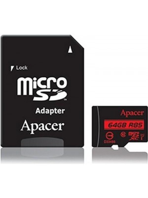 MicroSDHXC 64GB UHS-I Class 10 Apacer + SD adapter (AP64GMCSX10U5-R)