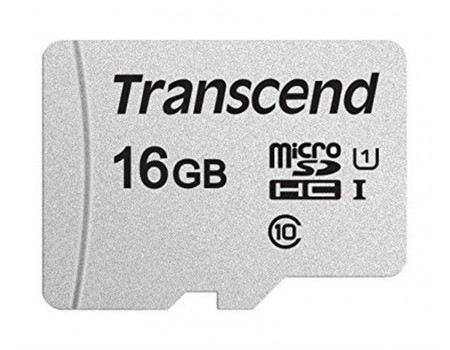 MicroSDHC 16GB UHS-I Class 10 Transcend 300S + SD-adapter (TS16GUSD300S-A)