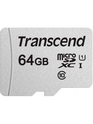 MicroSDXC 64GB UHS-I Class 10 Transcend 300S + SD-adapter (TS64GUSD300S-A)