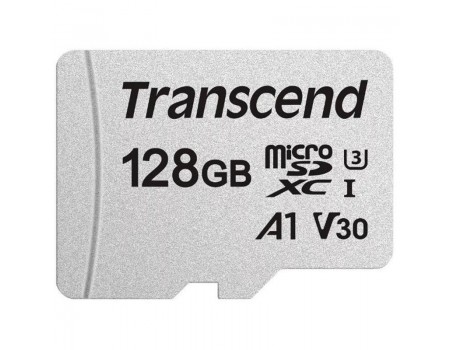 MicroSDXC 128GB UHS-I/U3 Class 10 Transcend 300S A1 + SD-adapter (TS128GUSD300S-A)