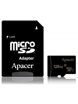 MicroSDXC 128GB UHS-I Class 10 Apacer + SD adapter (AP128GMCSX10U1-R)