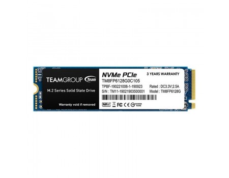 Накопичувач SSD 128GB Team MP33 M.2 2280 PCIe 3.0 x4 3D TLC (TM8FP6128G0C101)