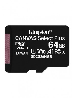 MicroSDXC 64GB UHS-I Class 10 Kingston Canvas Select Plus R100MB/s (SDCS2/64GBSP)