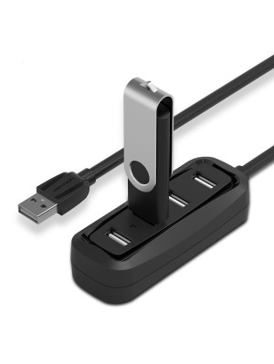 Концентратор Vention USB Hub 4-Port 2.0 Black, 0.15 m (VAS-J43)