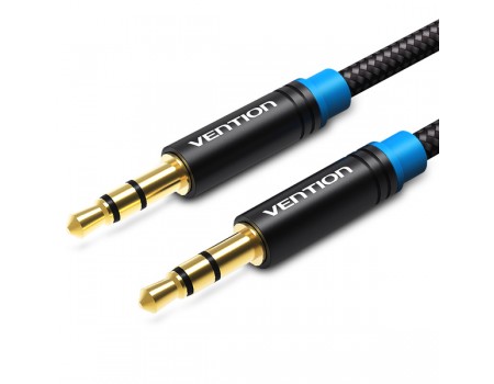 Кабель Vention Audio 3.5 mm M - 3.5 mm M, 0.5 m, Black (P350AC050-B-M)