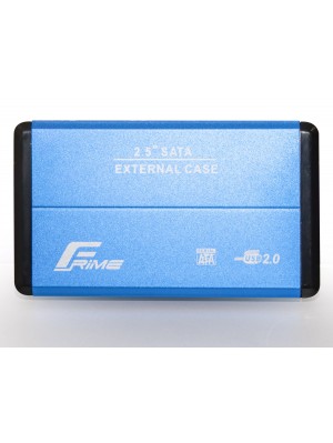 Внешний карман Frime SATA HDD/SSD 2.5", USB 2.0, Metal, Blue (FHE22.25U20)