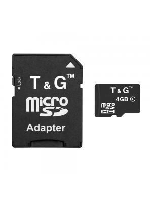 MicroSDHC   4GB Class 4 T&G + SD-adapter (TG-4GBSDCL4-01)