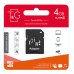 MicroSDHC   4GB Class 4 T&G + SD-adapter (TG-4GBSDCL4-01)