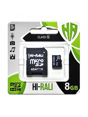 MicroSDHC   8GB Class 10 Hi-Rali + SD-adapter (HI-8GBSDCL10-01)