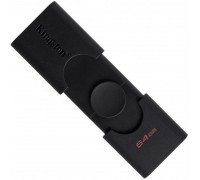 Флеш-накопитель USB3.2 64GB Type-C Kingston DataTraveler Duo Black (DTDE/64GB)