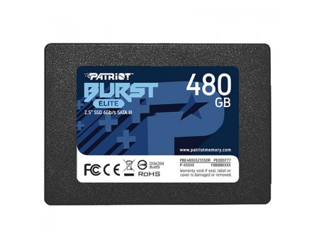 Накопичувач SSD 480GB Patriot Burst Elite 2.5" SATAIII TLC (PBE480GS25SSDR)