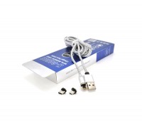 Магнітний кабель PiPo USB 2.0/Micro/Lighting/Type-C 2.0 м Silver (18177)