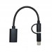 Адаптер XoKo USB 3.0 - microUSB/USB Type-C Black (AC-150-BK)