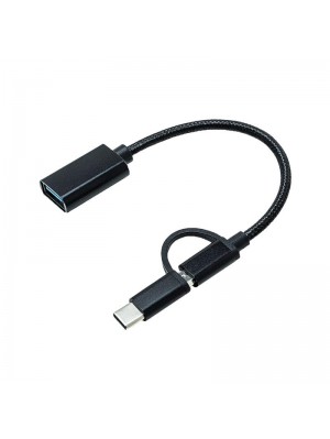 Адаптер XoKo USB 3.0 - microUSB/USB Type-C Black (AC-150-BK)