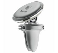 Автотримач Baseus Magnetic Air Vent Car Mount With Cable Clip silver (SUGX-A0S)