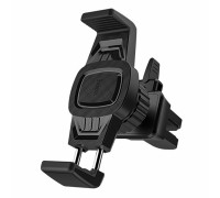 Холдер Hoco CA38 Platinum sharp air outlet in-car holder Black