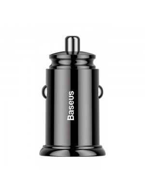 Автомобільний зарядний пристрій Baseus Circular Plastic PD3.0 QC 4.0 + 30 W USB + Type-C black