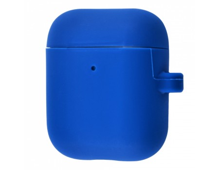 Чехол Silicone Case Slim with Carbine for AirPods 2 blue cobalt