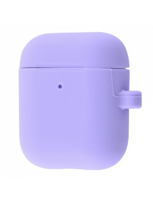 Чехол Silicone Case Slim with Carbine for AirPods 2 light purple