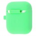 Чехол Silicone Case Slim with Carbine for AirPods 2 luminescent white