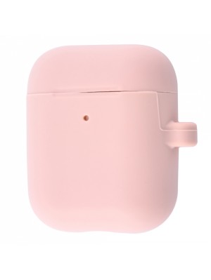 Чохол Silicone Case Slim with Carbine for AirPods 2 pink sand