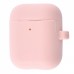 Чохол Silicone Case Slim with Carbine for AirPods 2 pink sand
