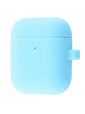 Чохол Silicone Case Slim with Carbine for AirPods 2 sky blue