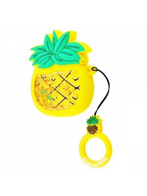 Чехол Fruits Case with Sparcles & Water for AirPods pineapple
