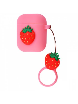 Чехол Fruits Silicone Case for AirPods 1/2 strawberry
