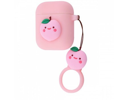 Чехол Fruits Silicone Case for AirPods 1/2 peach