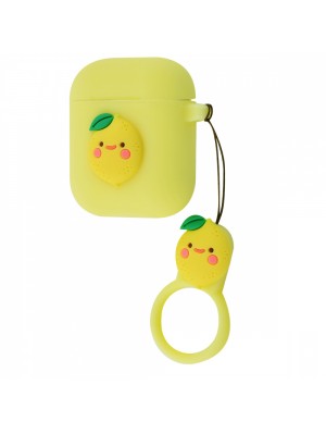 Чехол Fruits Silicone Case for AirPods 1/2 lemon