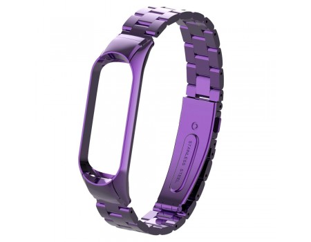 Ремешок Stainless Stell Xiaomi Mi Band 5/6 purple