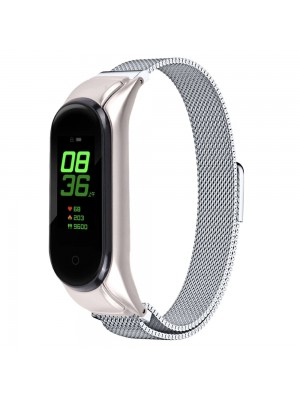 Ремешок Milanese Loop Xiaomi Mi Band 5/6 silver