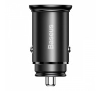 Автомобільний зарядний пристрій Baseus Circular Metal PPS 30W (Support VOOC) USB black