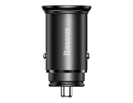 Автомобільний зарядний пристрій Baseus Circular Metal PPS 30W (Support VOOC) USB black
