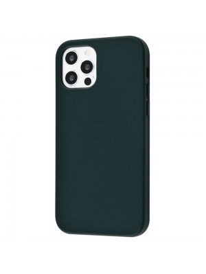 Чехол Leather Case with MagSafe iPhone 12/12 Pro forest green