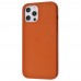 Чехол Leather Case with MagSafe iPhone 12 Pro Max saddle brown