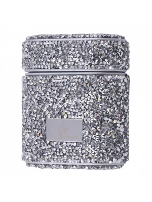 Чехол Bling World Grainy Diamonds Case for AirPods 1/2 silver
