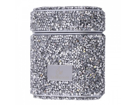 Чехол Bling World Grainy Diamonds Case for AirPods 1/2 silver
