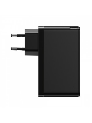 Сетевое зарядное устройство Baseus GaN Mini Quick Charger 120W (2 Type-C + USB) + Cable Type-C to Type-C 5A (1m) black