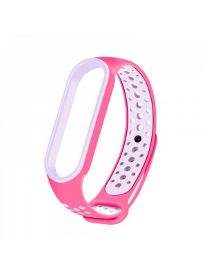 Ремешок Silicone Nike Xiaomi Mi Band 6 pink/white