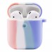 Чехол Rainbow Silicone Case for AirPods 1/2 red