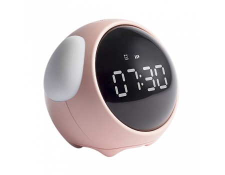 Цифровой будильник Emoji pink